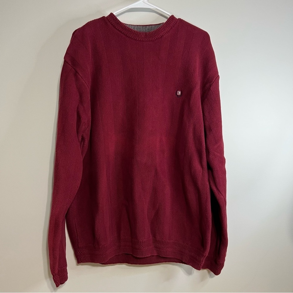 Champs XXL  100%  Cotton Sweater Red Knit Long Sleeve Pullover